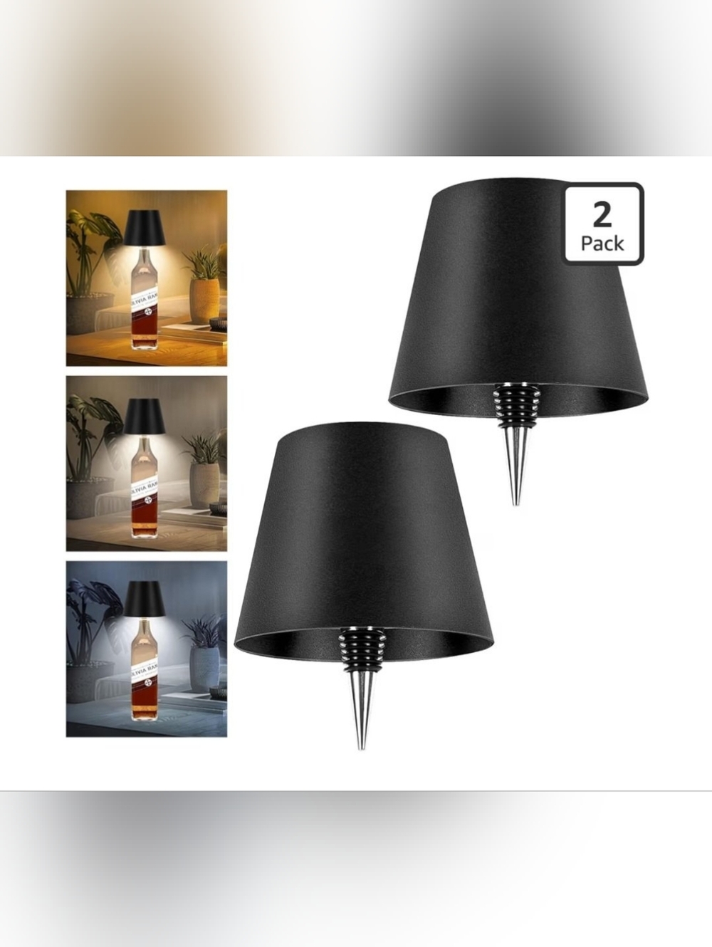Black Bottle Lamp Shade 2 Pack